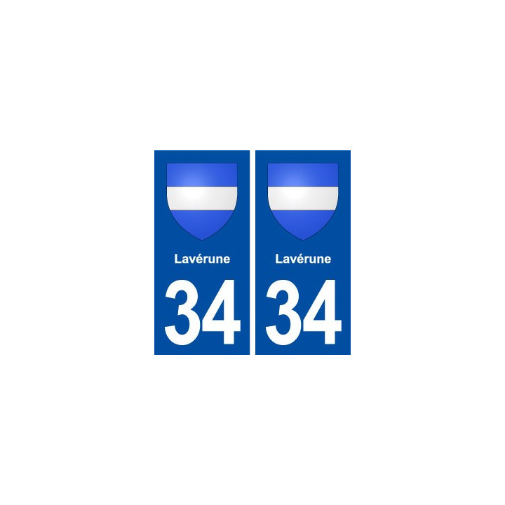 34 Lavérune blason ville autocollant plaque stickers