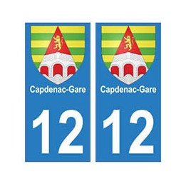12 Capdenac-Gare ville autocollant plaque