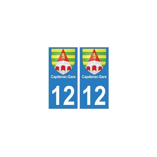12 Capdenac-Gare ville autocollant plaque