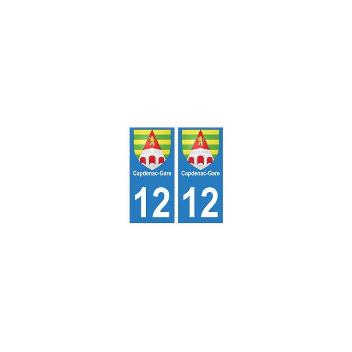 12 Capdenac-Gare ville autocollant plaque