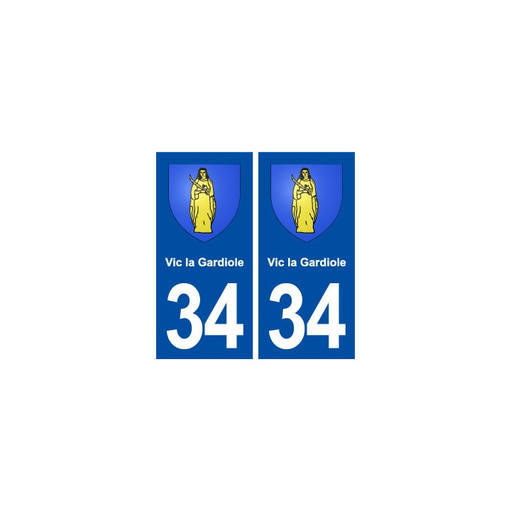 34 Vic la Gardiole blason  ville autocollant plaque stickers
