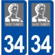 34 Saint Thibéry logo ville autocollant plaque stickers