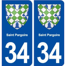 34 Saint Pargoire blason ville autocollant plaque stickers