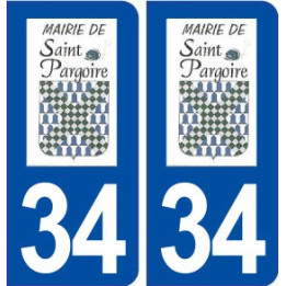 34 Saint Pargoire logo ville autocollant plaque stickers