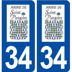 34 Saint Pargoire logo ville autocollant plaque stickers