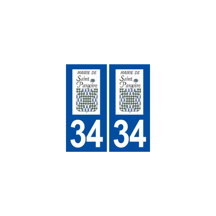 34 Saint Pargoire logo ville autocollant plaque stickers