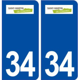 34 Saint Martin de Londres logo ville autocollant plaque stickers