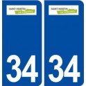 34 Saint Martin de Londres logo ville autocollant plaque stickers