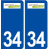 34 Saint Martin de Londres logo ville autocollant plaque stickers