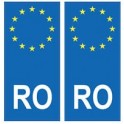 Rumänien România europa aufkleber typenschild aufkleber