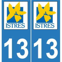 13 Istres ville autocollant plaque
