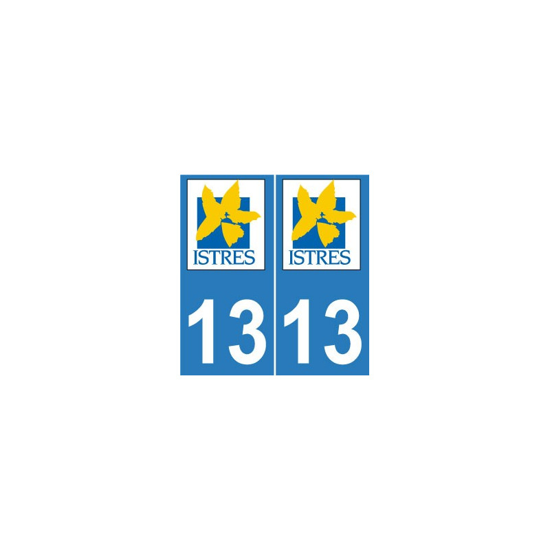 13 Istres ville autocollant plaque