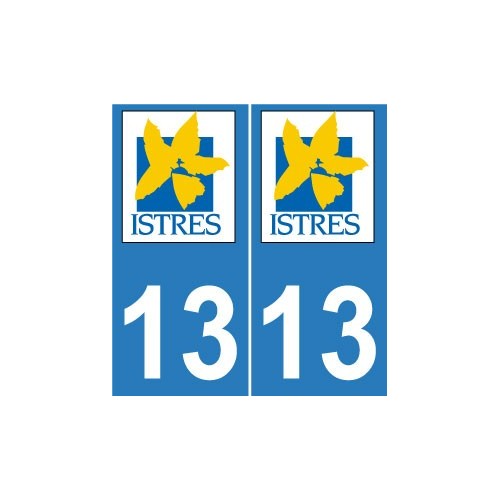 13 Istres ville autocollant plaque