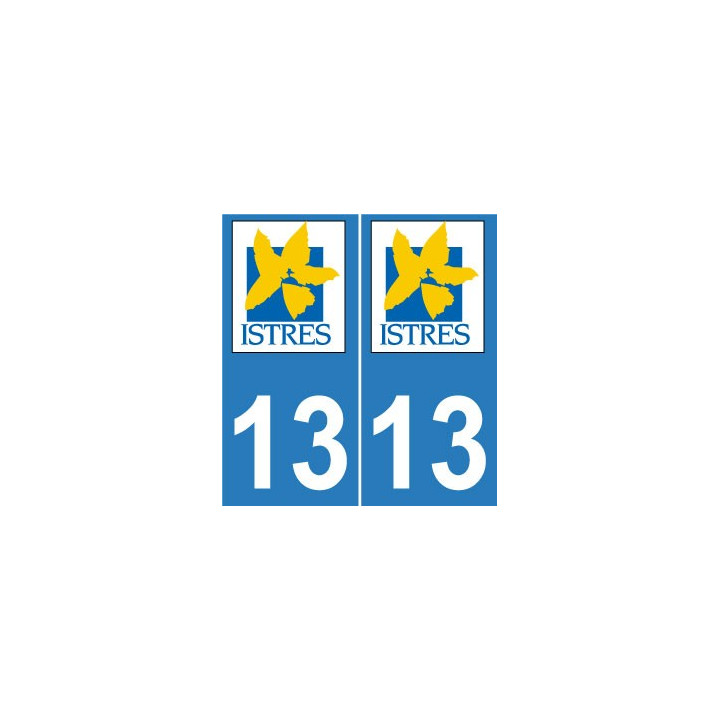 13 Istres ville autocollant plaque