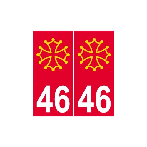31 Occitan fond rouge autocollant plaque