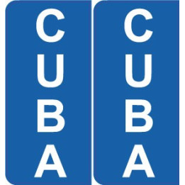 CUBA sticker auto autocollant plaque sticker