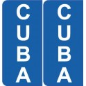 CUBA sticker auto autocollant plaque sticker