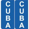CUBA sticker auto autocollant plaque sticker
