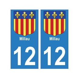 12 Millau ville autocollant plaque