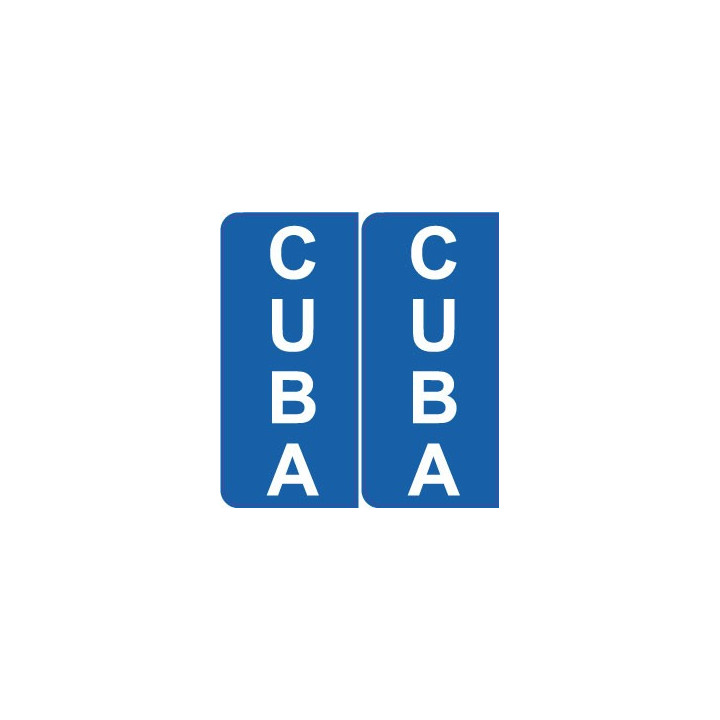 CUBA sticker auto autocollant plaque sticker