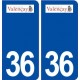 36 Valençay logo autocollant plaque stickers ville