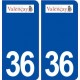 36 Valençay logo autocollant plaque stickers ville