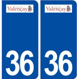 36 Valençay logo autocollant plaque stickers ville