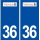 36 Valençay logo autocollant plaque stickers ville