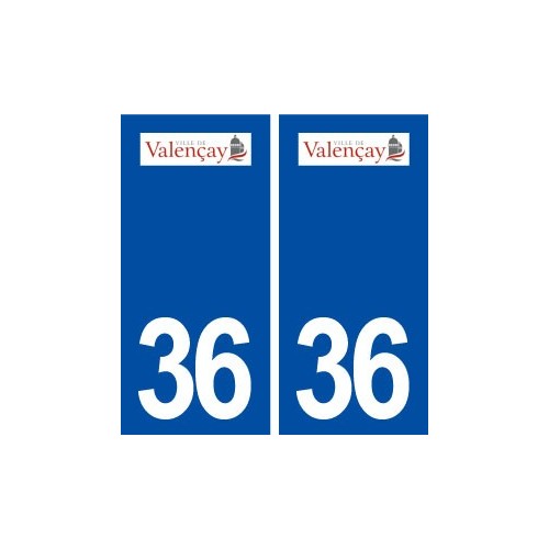 36 Valençay logo autocollant plaque stickers ville