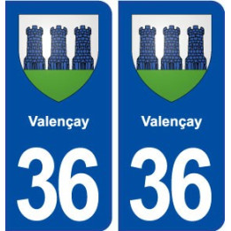 36 Valençay blason ville autocollant plaque stickers