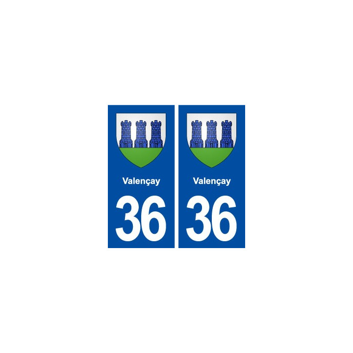 36 Valençay blason ville autocollant plaque stickers