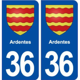 36 Ardentes blason ville autocollant plaque stickers