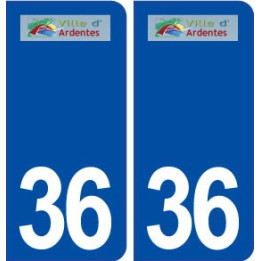 36 Ardentes logo ville autocollant plaque stickers
