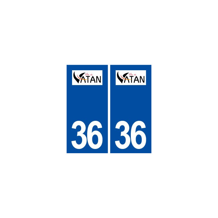 36 Vatan logo ville autocollant plaque stickers
