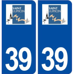 39 Saint Lupicin logo autocollant plaque stickers département 