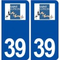 39 Saint Lupicin logo autocollant plaque stickers département 