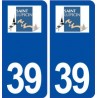 39 Saint Lupicin logo autocollant plaque stickers département 
