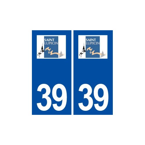 39 Saint Lupicin logo autocollant plaque stickers département 