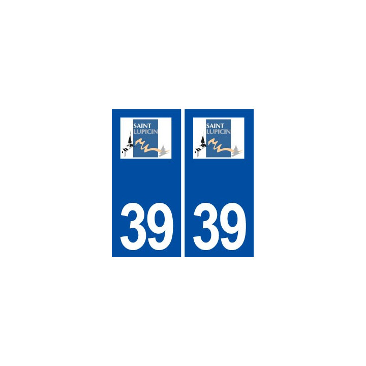 39 Saint Lupicin logo autocollant plaque stickers département 