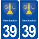 39 Saint Lupicin blason autocollant plaque stickers département