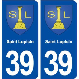 39 Saint Lupicin blason autocollant plaque stickers département