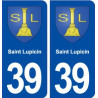 39 Saint Lupicin blason autocollant plaque stickers département