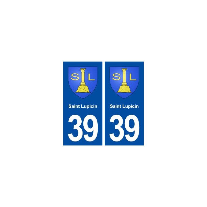 39 Saint Lupicin blason autocollant plaque stickers département