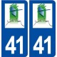 41 Saint Ouen autocollant plaque blason armoiries stickers département ville