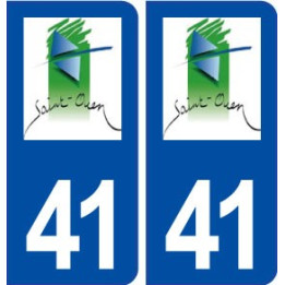 41 Saint Ouen autocollant plaque blason armoiries stickers département ville