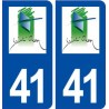 41 Saint Ouen autocollant plaque blason armoiries stickers département ville