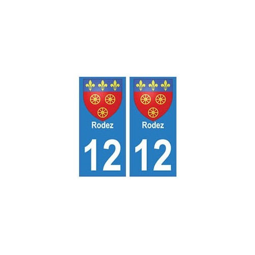 12 Rodez ville autocollant plaque