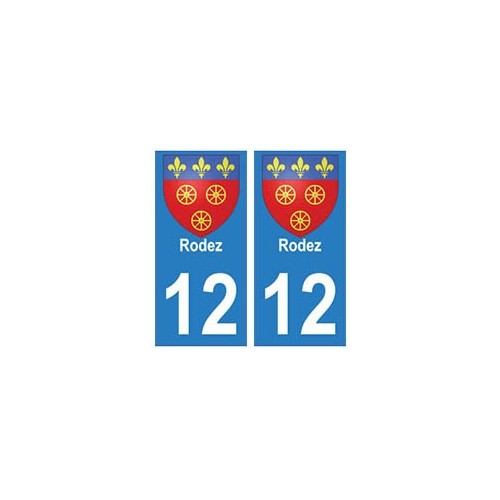 12 Rodez ville autocollant plaque