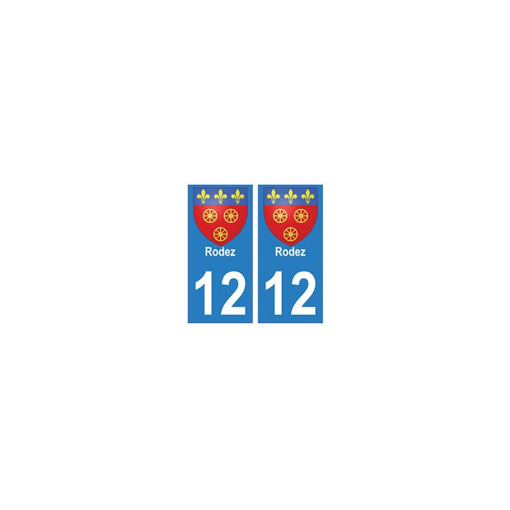 12 Rodez ville autocollant plaque