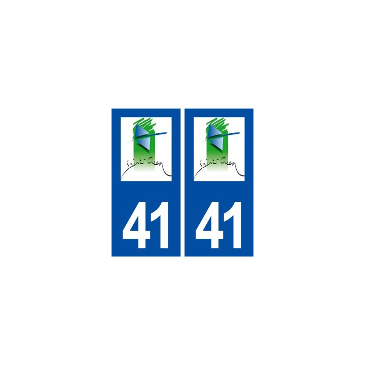 41 Saint Ouen autocollant plaque blason armoiries stickers département ville